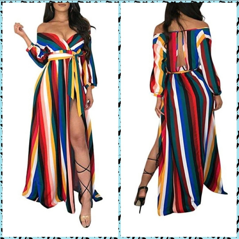 ❤️NEW❤️Rainbow Maxi Dress